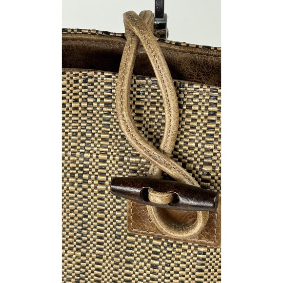 Maggie Mather Shoe Carryall Straw Weave Tote Bag Pickleball Golf BeachPurse $165 - Picture 7 of 9